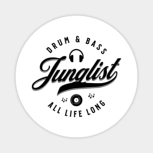 JUNGLIST  - Dnb For Life Font (Black) Magnet